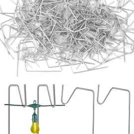 Cakmecwy 120 Packs Christmas Light Hangers Hook, Stainless Steel Christmas Ornament Hangers Xmas Outside String Light Ornament Hanger Outdoor Hanging Lights Xmas Decoration