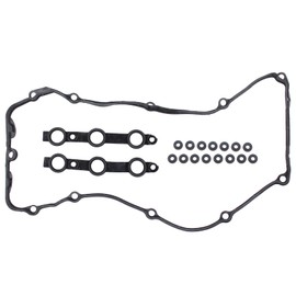 Valve Cover Gasket Cylinder Head Cover Gasket Set Rubber Valve Cover Seal Replacement Engine Valve Cover for 3 Series E46 Coupe Cabrio Compact Touring 5 Series E39 7 Series E38 X5 E53 Z3 E36