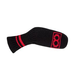 Scott Edward 10 Pcs Golf Iron Club Covers Head Covers for Irons Cuteness Basically Socks Shape Washable Golf Club Head Protector Double Sided Knit Suitable for Most Brands (Black Red Frame)