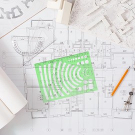 15 PCS Drawing Templates and Rulers, Geometric Stencils Kit with 11 Drawing Templates & 4 Measuring Tools, Clear Plastic Drafting Tools for Architecture, Design, Engineers