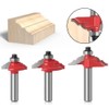 WSOOX 3-Piece Edge Shaping Roman Ogee Carbide Milling Cutter Set,