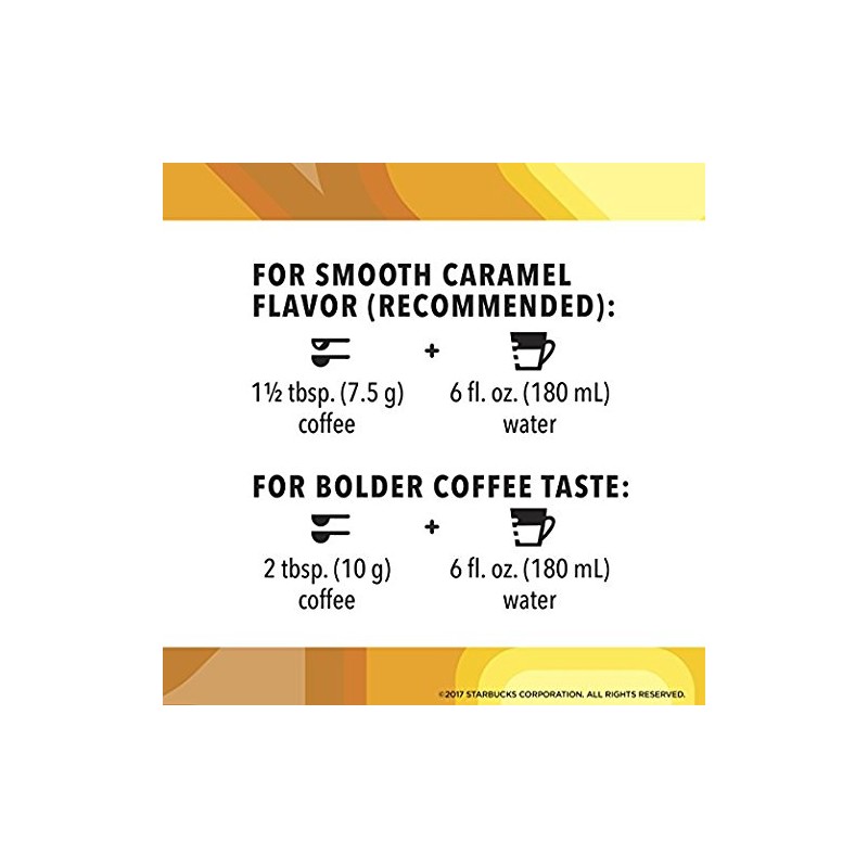 Starbucks Flavored Ground Coffee, Caramel, 11 OZ