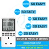 COKWEL Digital Electrical Timer Plug Socket Programmable Timer Switch for