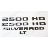 GM Auto Matte Black Doors 2500HD Tailgate Silverado LT Emblems