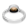 Silver Palace Natural Ehtiopian Opal 925 Sterling Silver Textured Band