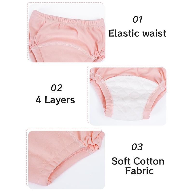 Happy Cherry Baby Training Underpants Soft Cotton Absorbent Toddler Potty