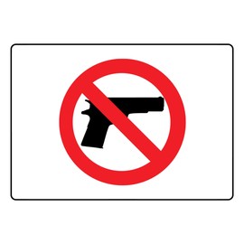 The Sign Studio - 10” x 14” Dibond Aluminum Sign – “NO Guns Allowed