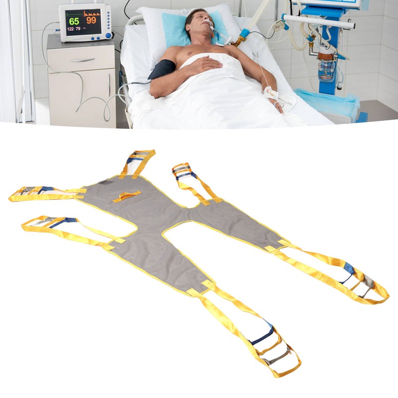 Patient Aid Lift Sling Mesh Full Body Divided Legs Head