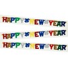 Unique Metallic New Year Jointed Banner - 4' | Multicolor