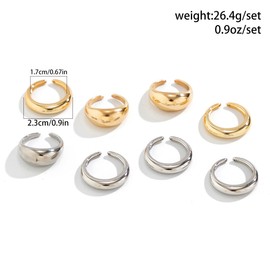 YLSTECSL Chunky Gold Ring Set Boho Stackable Rings for Finger Vintage Knuckle Rings Sets Prom Costume Accessories for Women (G)