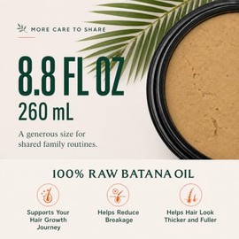 Aceite de batana 100% orgánico crudo prensado en frío, bálsamo rico de origen honduras para cuero cabelludo, raíces y longitudes, cuidado previo al la