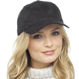Foxbury Ladies Faux Suede Cap Black