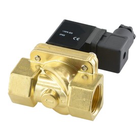 Fittingstore - G3/8 inch solenoid valve closed without current, 24 V = / 0-13 bar