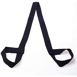PIMOCLY Yoga Mat Strap Adjustable Mat Carrying Sling Durable Cotton Texture (Black)