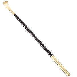 Tomorotec 17.5" Long Rosewood & Brass Back Scratcher for Men & Women, Handmade Itch Relief Back Massager with Smooth Polished Finish, Extended Reach for Hard-to-Reach Areas, Natural Wood Grain (Black)
