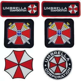 Resident Evil Umbrella Corporation Costume Patch | 6PC BUNDLE -iron on or sew on