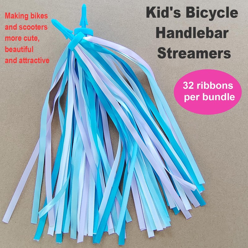 Taicols Kid's Bicycle Handlebar Streamers - 2 Pcs Rainbow Tassels