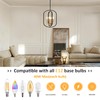 Black and Gold Chandelier for Dining Room Light Fixture, Chandelier
