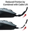 ELECOM Mouse Cable Lift 4-Pack (2 Black, 2 White) [Lifts