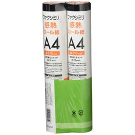 Miyoshi FXK15AH-2 Thermal Paper for Fax A4 0.5 Inches (15 m) Rolls, 2 Packs