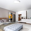 CHARYJOD LED Flush Mount Ceiling Light Fixture 12Inch, 24W Flat