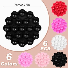 Draupnir 6 Stück Silikon Handy Auto Saugnapf Halterung, Saugnapf Handyhalterung für Alle Handy-Modelle, Mehrzweck Handyhalterung Auto Saugnapf Kfz für Spiegel, Wand, Kühlschrank (6 Farben)