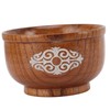 Wooden Rice Bowl Jujube Wood Anti Scald Exquisite Elegant Round