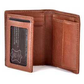 POCARDO Smart Men's Leather Wallet RFID Protection 4 Exclusive Leather Patterns with or without Coin Compartment
