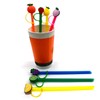 Straw Cover, 9Pcs Silicone Straw Topper, Cute Silicone Reusable Drinking