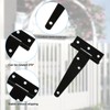 12-Pack Heavy Duty 4" T-Strap Gate Hinges for Outdoor Doors,