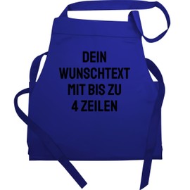 Geschenk mit Namen personalisiert by Shirtracer - Apron - Design Your Own Print - Desired Text, 3 Royal Blue