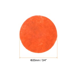 HARFINGTON 100pcs Round Felt Circles, 20mm 3/4" Pre Cut Felt Craft Pads Non-Woven Mini Felt Fabric Circles for DIY Sewing Handcraft Cut Projects Craft Finishing, Orange