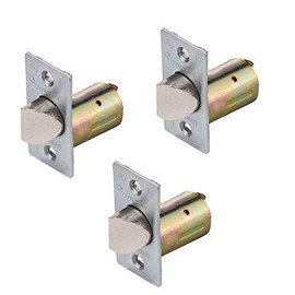 Dynasty Hardware 2-3/8" Backset Spring Latch for Augusta or Spartan Passage and Privacy Door Levers, Satin Chrome (3 Pack)