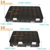 10/14 Compartments Double-Sided Fishing Lure Hook Tackle Box Visible Hard