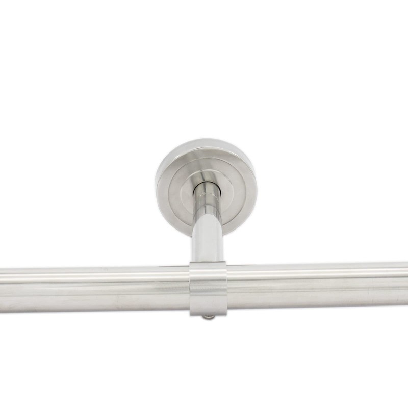 2 Pack Ceiling Mount Bracket, Stainless Steel Wardrobe Pipe Bracket