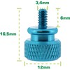 InLine® Rändelschrauben für Gehäuse, blau, 10er Pack