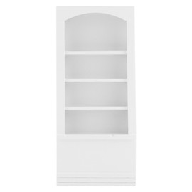 1:12 Dollhouse Miniature Wooden Bookcase Simulated Furniture Model Toy Accessory (White)