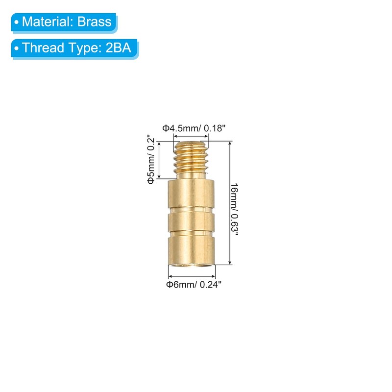 PATIKIL 2g Dart Weights, 9Pcs Brass Add Accentuator 2BA Thread