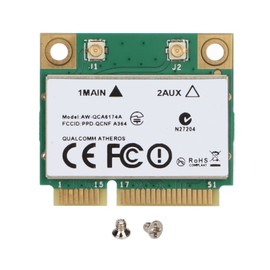WiFi Card 1200Mbps 2.4G/5G Dual Band 802.11 A/b/g/n/ac Mini Wireless Pcie Network Card with Screws for Windows 7/8/10