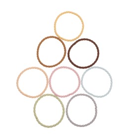 PACKOVE 2 Boxes Soft Ponytail Holders with Clear Storage Jar Gentle No Slip Hair Ties Comfortable Stretchy Hair Bands Milk Deep Color Styles