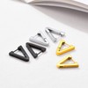FOCALOOK Gold Earrings for Men Triangle Stud Earrings Stainless Steel