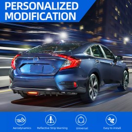 KEEPDSGN For VW Passat B7 B8 CC Carbon Fiber Rear Bumper Diffuser w/ LED Tail Brake Light