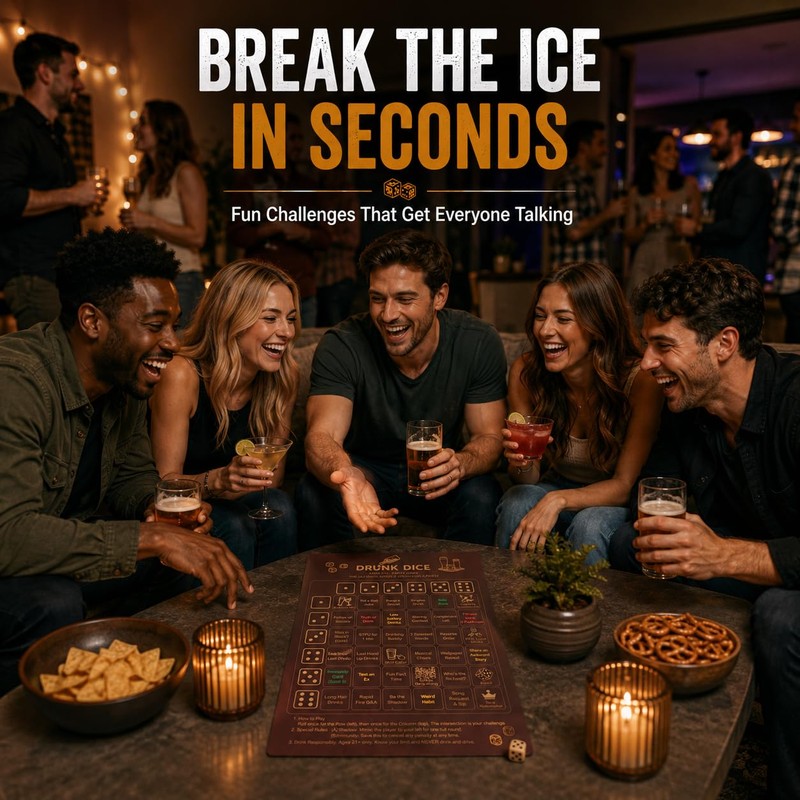 Kivan Base Drinking Game for Adults, 11.5 x 8.5 Inch