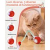 Gyxova Giocattolo interattivo per gatti, elettrico, palla automatica per gatti
