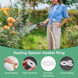 M METERXITY 120-Pack M3 Nylon Flat Washers 3mm ID 6mm OD 1mm Thick Round Plastic Plain Washer Fastener Sealing Spacer Gasket Ring for Household/Commercial [White]