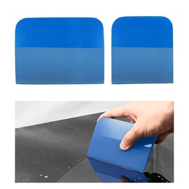 SHMZK 2 PCS PPF Squeegee, Anti-Scratch TPU Rubber Window Tint Squeegee Vinyl Wrap Tool, Soft Scraper for Car Paint Protection Film Installation Water Removal, Car Accessories (Blue)