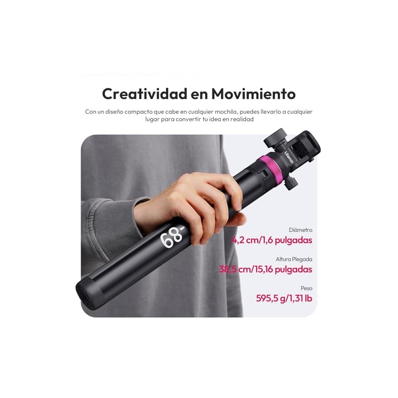 ULANZI MT-89 Trípode Extensible de Aluminio, 82 «portátil Ajustable Soporte