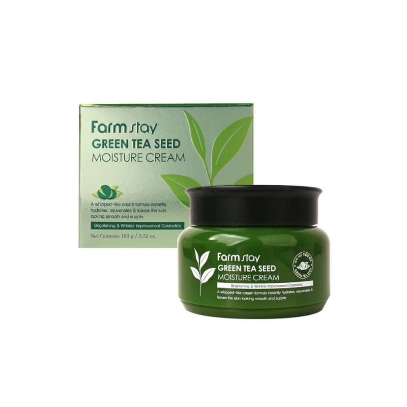 Farmstay Green Tea Seed Moisture Cream 100g / 팜스테이 그린티
