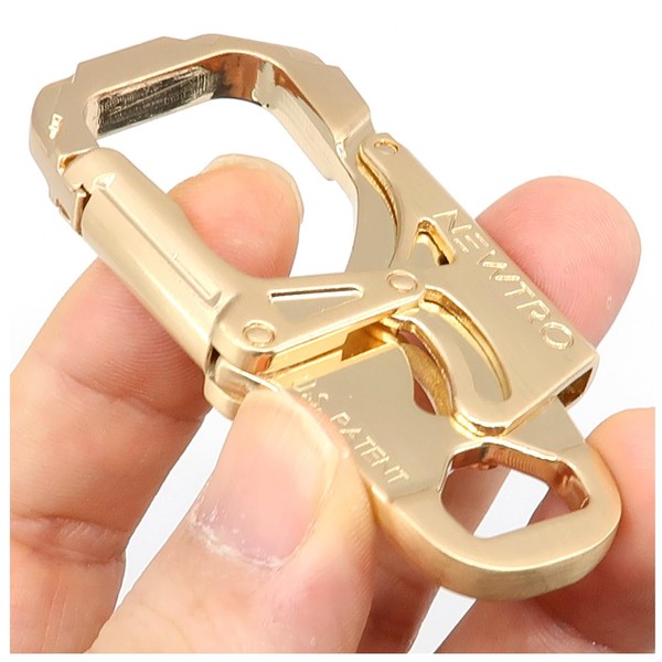 NEWTRO Carabiner Keychain Clip - Double Action Locking Key Organizer
