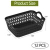 Afromy 12 Pack Mini Shallow Storage Baskets, Plastic Storage Basket